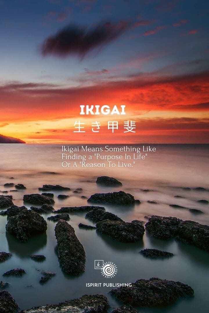 Ikigai 生 き 甲 斐-Soul inspired Japanese word